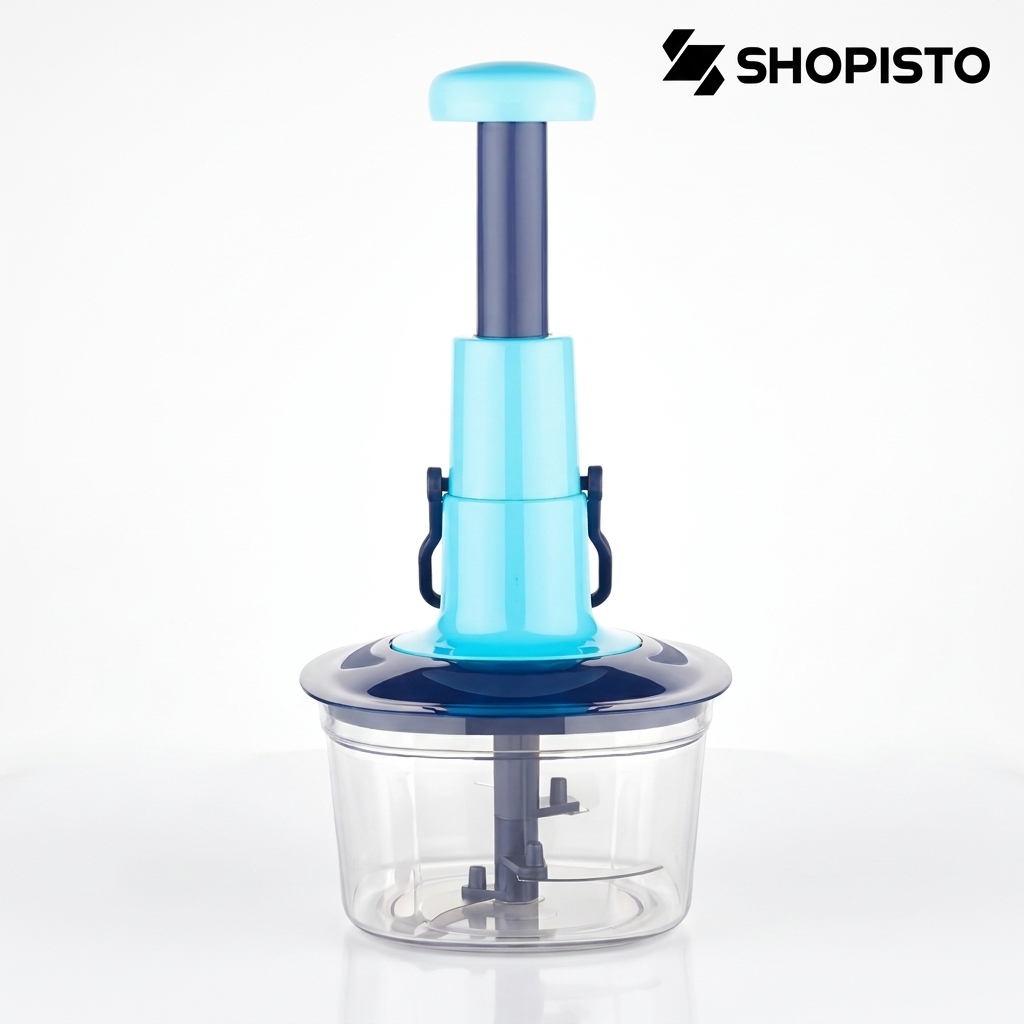 Hand-Press Vegetable & Fruit Chopper – Manual Food Cutter