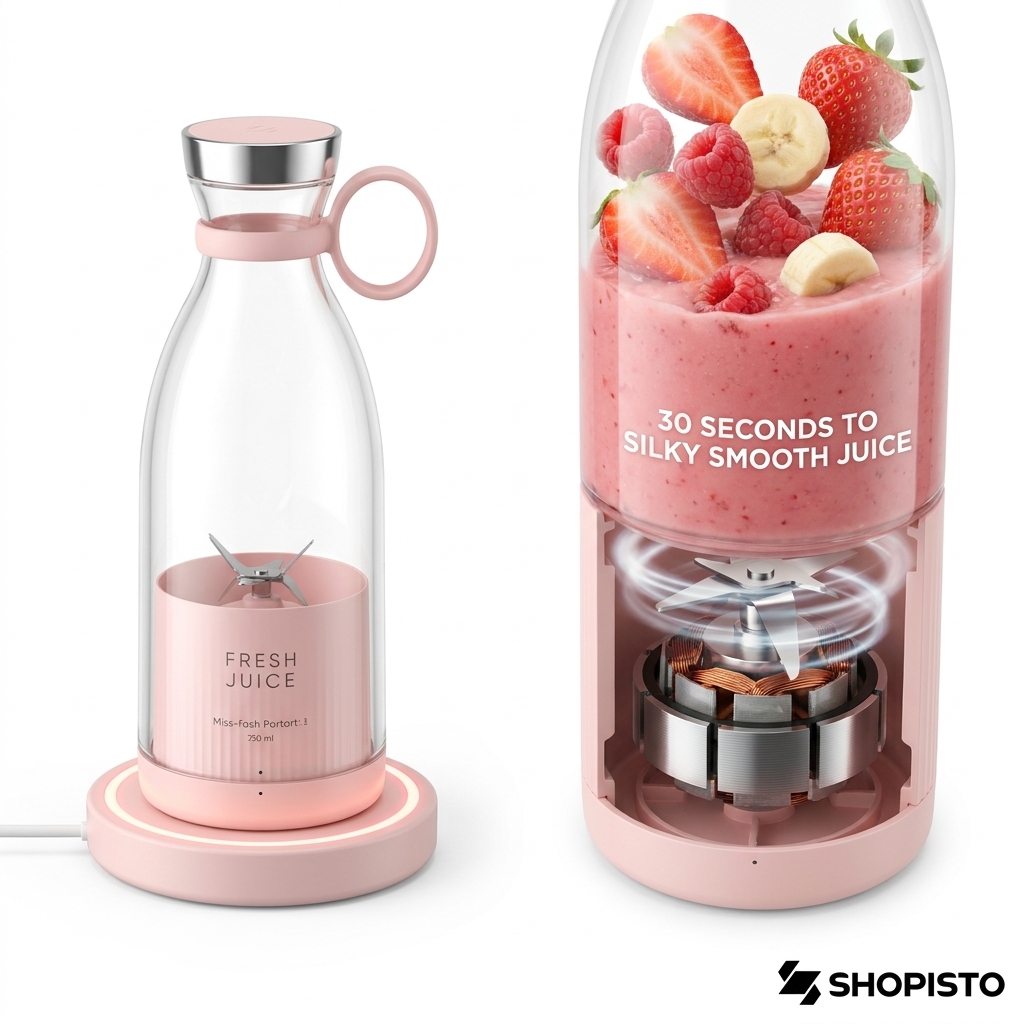 Portable Mini Juice Blender – Rechargeable Personal Blender for Smoothies & Drinks