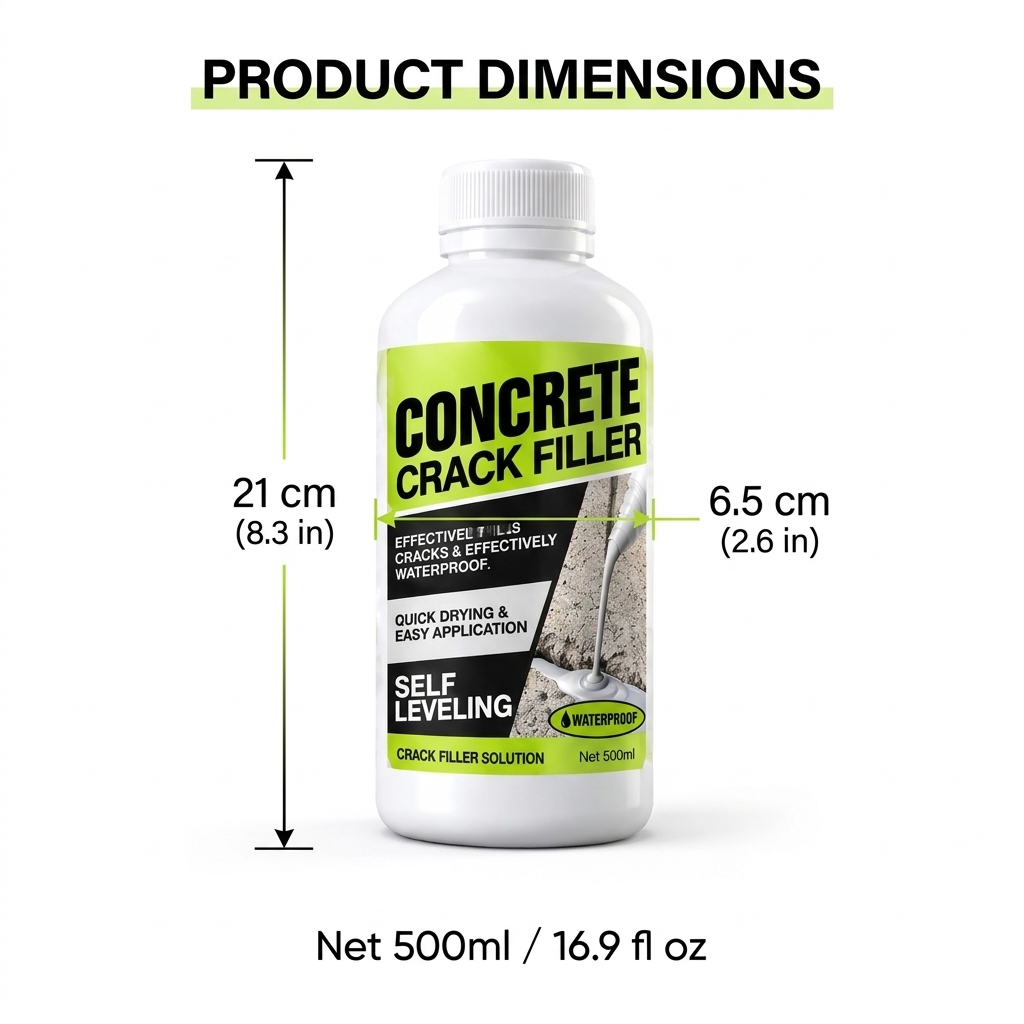 Concrete Crack Filler – Self-Leveling Waterproof Repair Solution, Pack of 2