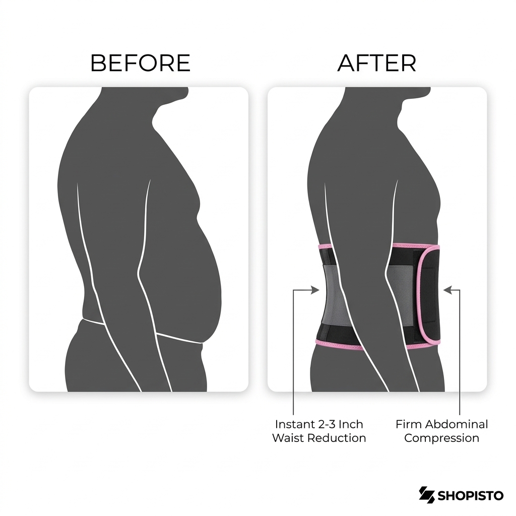 Hot Slimming Fitness Waist Belt – Sauna Style Exercise & Workout Support