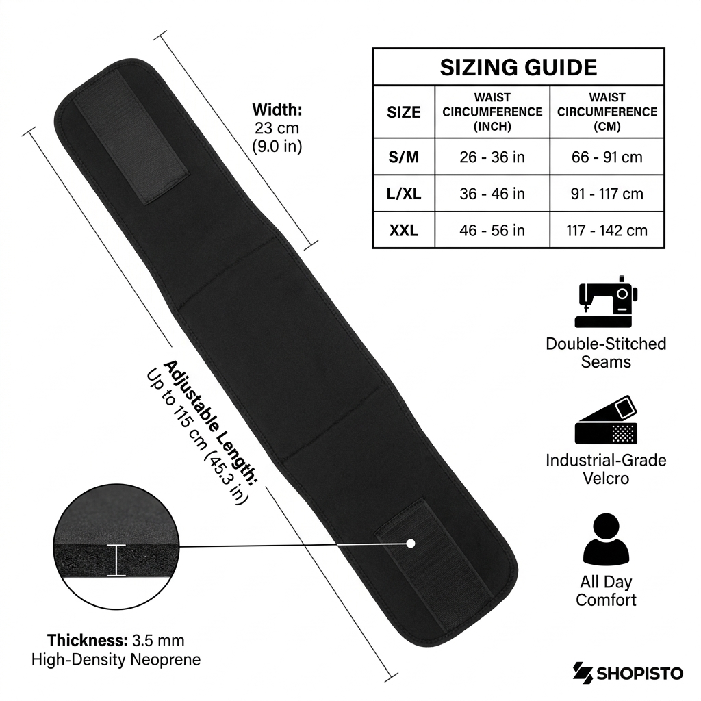 Hot Slimming Fitness Waist Belt – Sauna Style Exercise & Workout Support